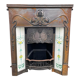 Open cast iron fireplace, Art Nouveau style