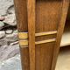 small Art Deco Parisian mid-century vintage 1950 oak sideboard with backsplash