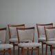 Ensemble de 6 chaises danoises modernes en chêne et laine d'agneau, modèle SW86 par Finn Juhl, 1953