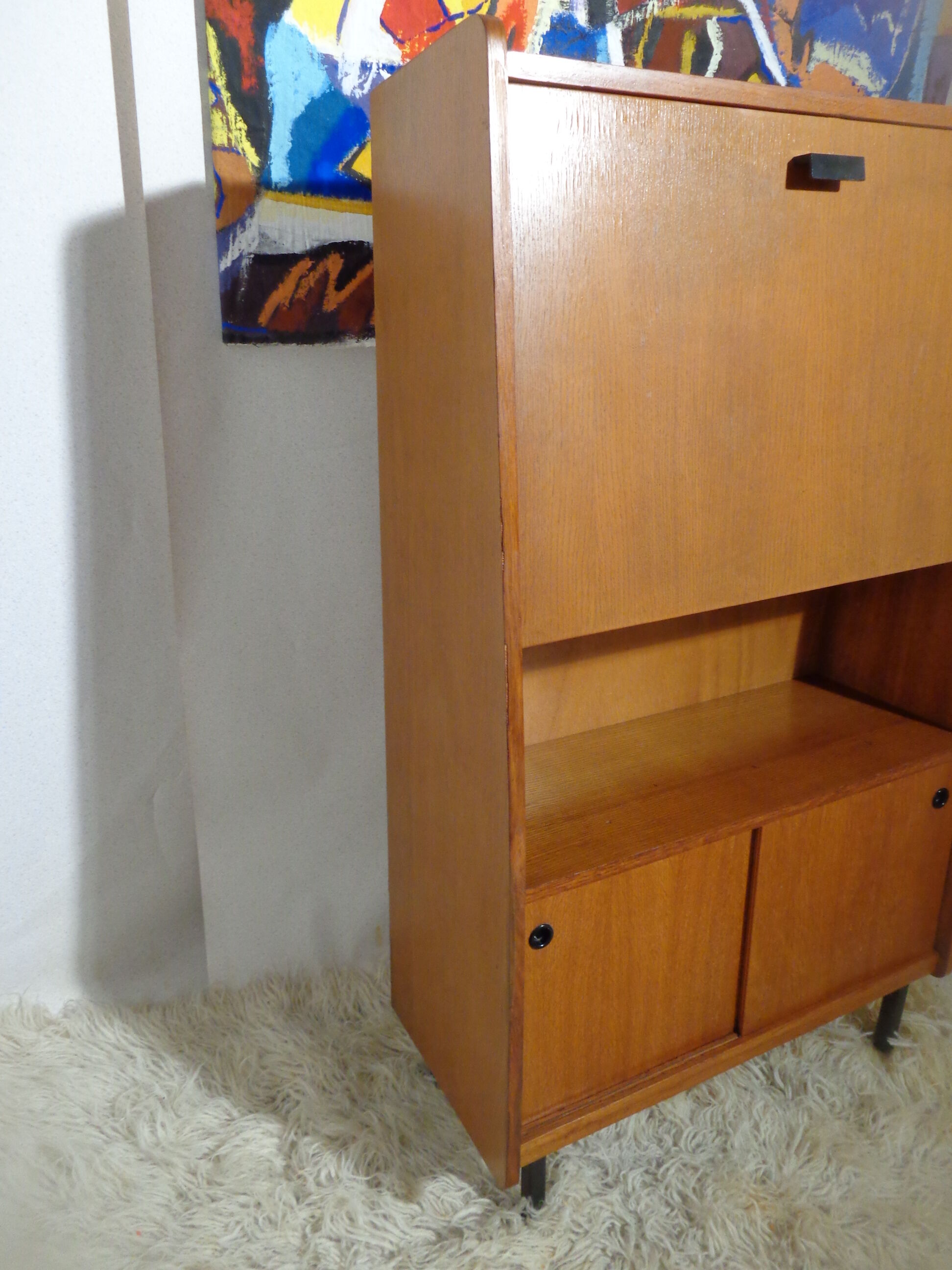 Vintage secretary of the 60s light wood