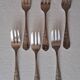 6 silver-plated cake forks