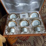 Service café fabrique royale de Limoges x6 (plates and cups) for Lansel