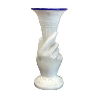 Opaline vase hand corn of plenty