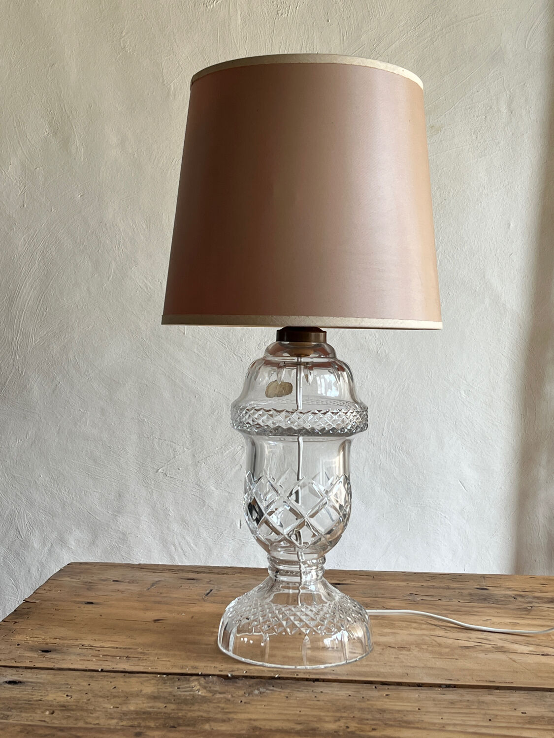 Vintage Bohemian crystal lamp