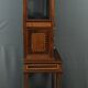 Rare small marquetry display cabinet, louis xvi style – mid 19th century
