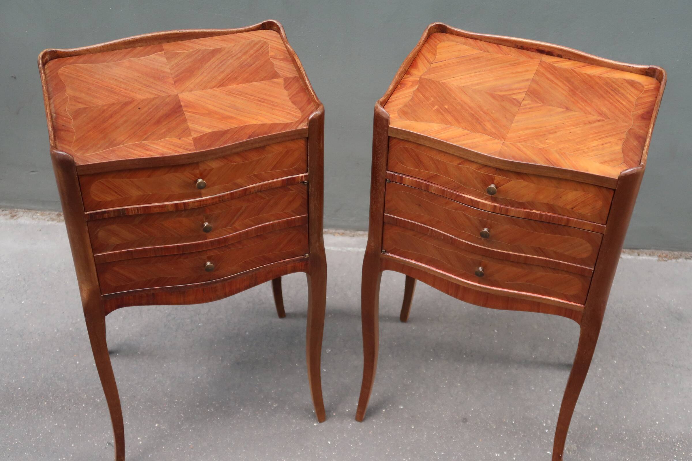 Pair of Louis XV style bedside tables