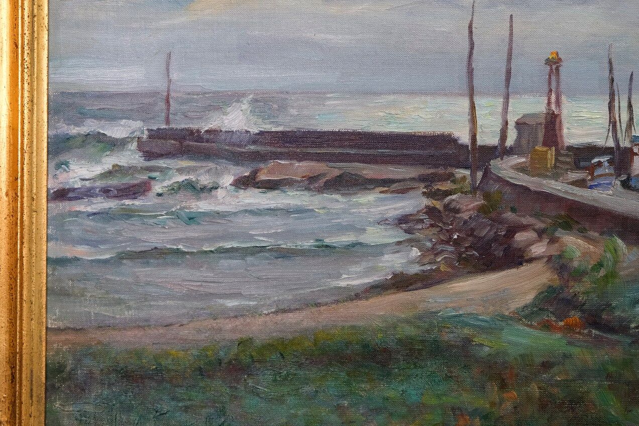 Swedish Modern Oil Painting , 1957, Carl Oscar Larsson (1887-1962)