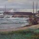 Peinture à l’huile moderne suédoise, 1957, Carl Oscar Larsson (1887-1962)