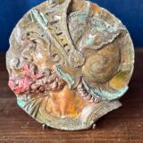 Gothic Revival plaster wall decoration Mascaron from the late 19th/early 20th century.