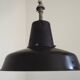 Enameled pendant workshop “reflecto-lux” hanging light, 1950s france