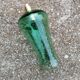 Suspension vintage verte en verre soufflé