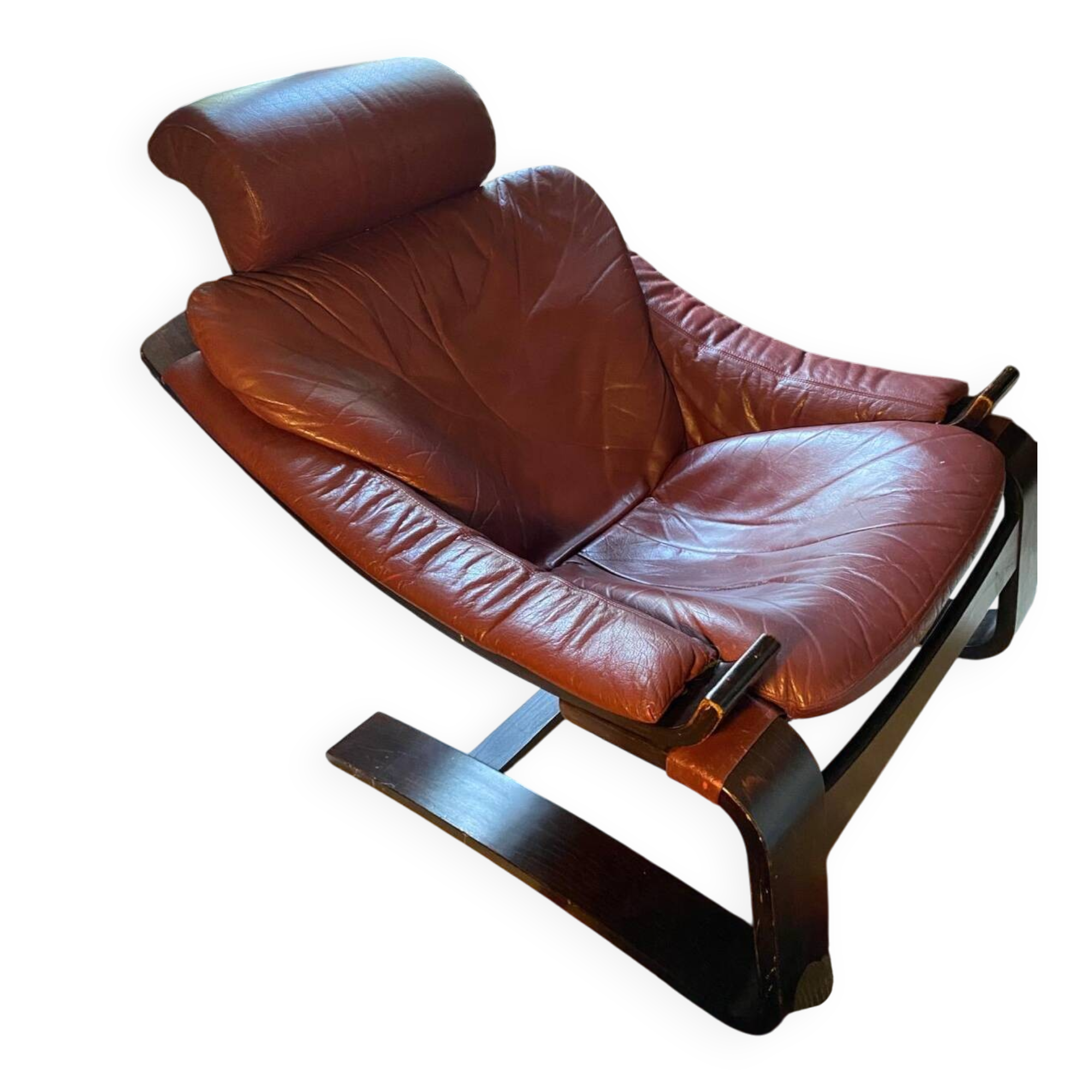 Kroken red leather armchair