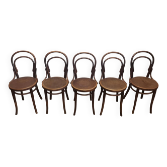 lot de 5 chaises Bistrot style Thonet