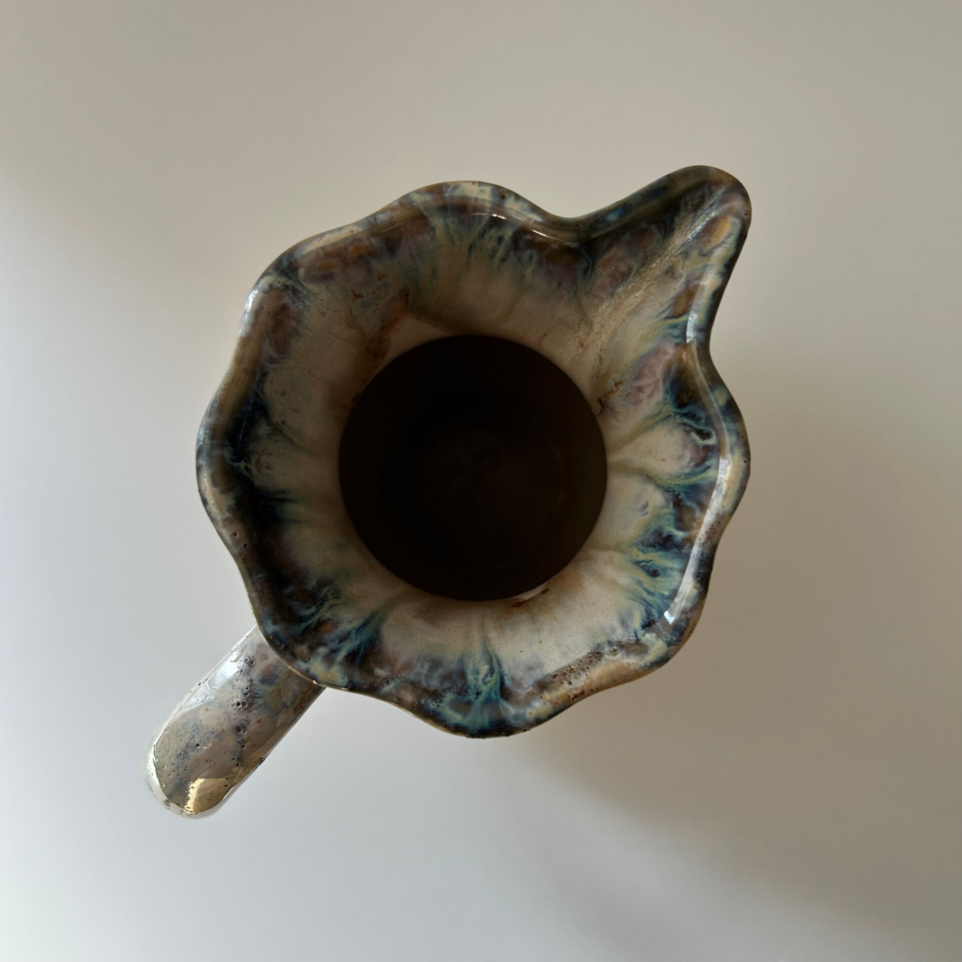 Flamed decorative pitcher