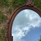 Old wood carved mirror 51 x 37