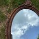 Old wood carved mirror 51 x 37