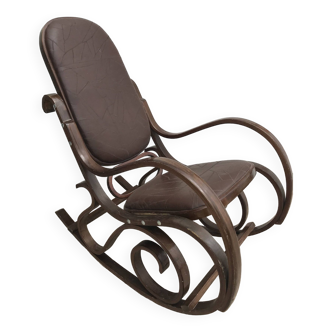 Fauteuil rocking chair ancien en bois