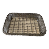 Woven silver metal bread basket