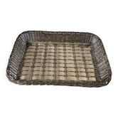 Woven silver metal bread basket