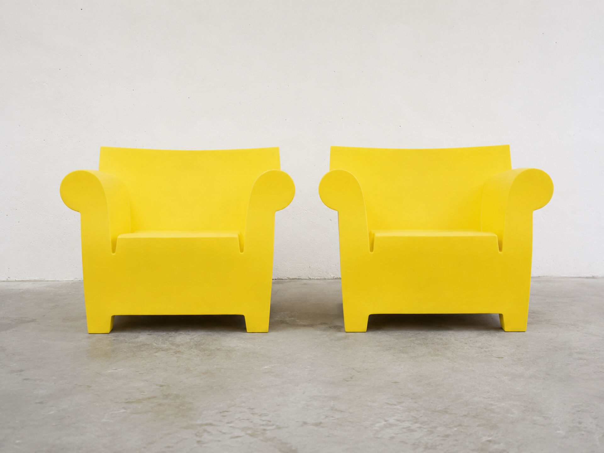 Bubble Club armchair pair – Philippe Starck for Kartell – Yellow