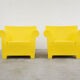 Bubble Club armchair pair – Philippe Starck for Kartell – Yellow