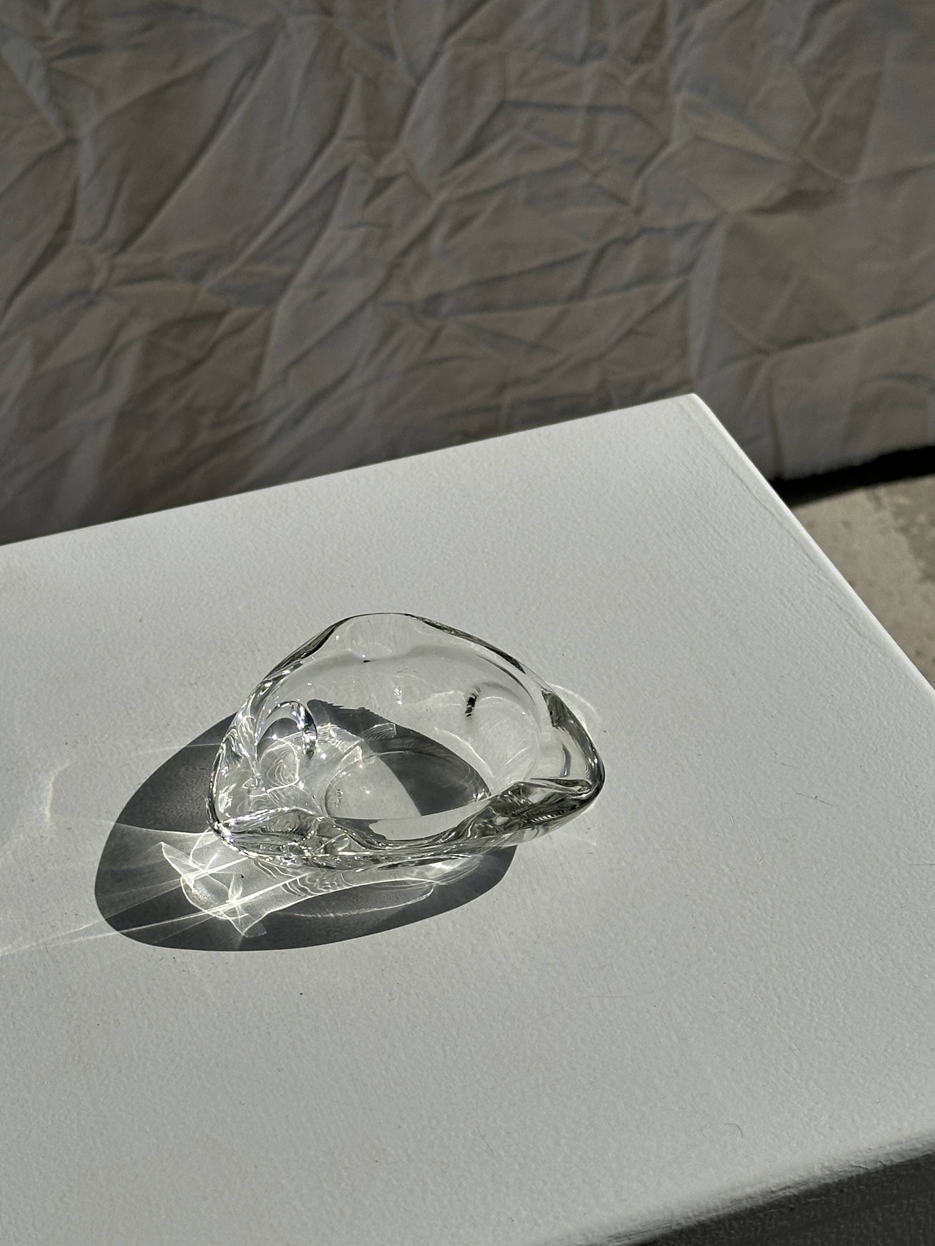 Small triangular glass ashtray France Reims