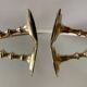 Pair of antique brass candlesticks