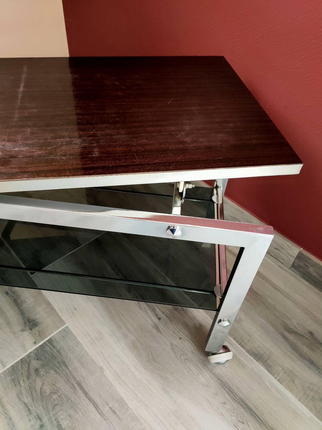 Vintage chrome coffee table