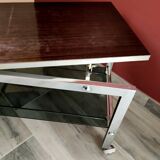 Vintage chrome coffee table