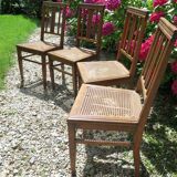 4 oak and canning chairs