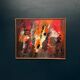 Original Swedish Oil on Panel – “Composition” by Kulo Green (1913–1972) – Signed – Vintage & Framed