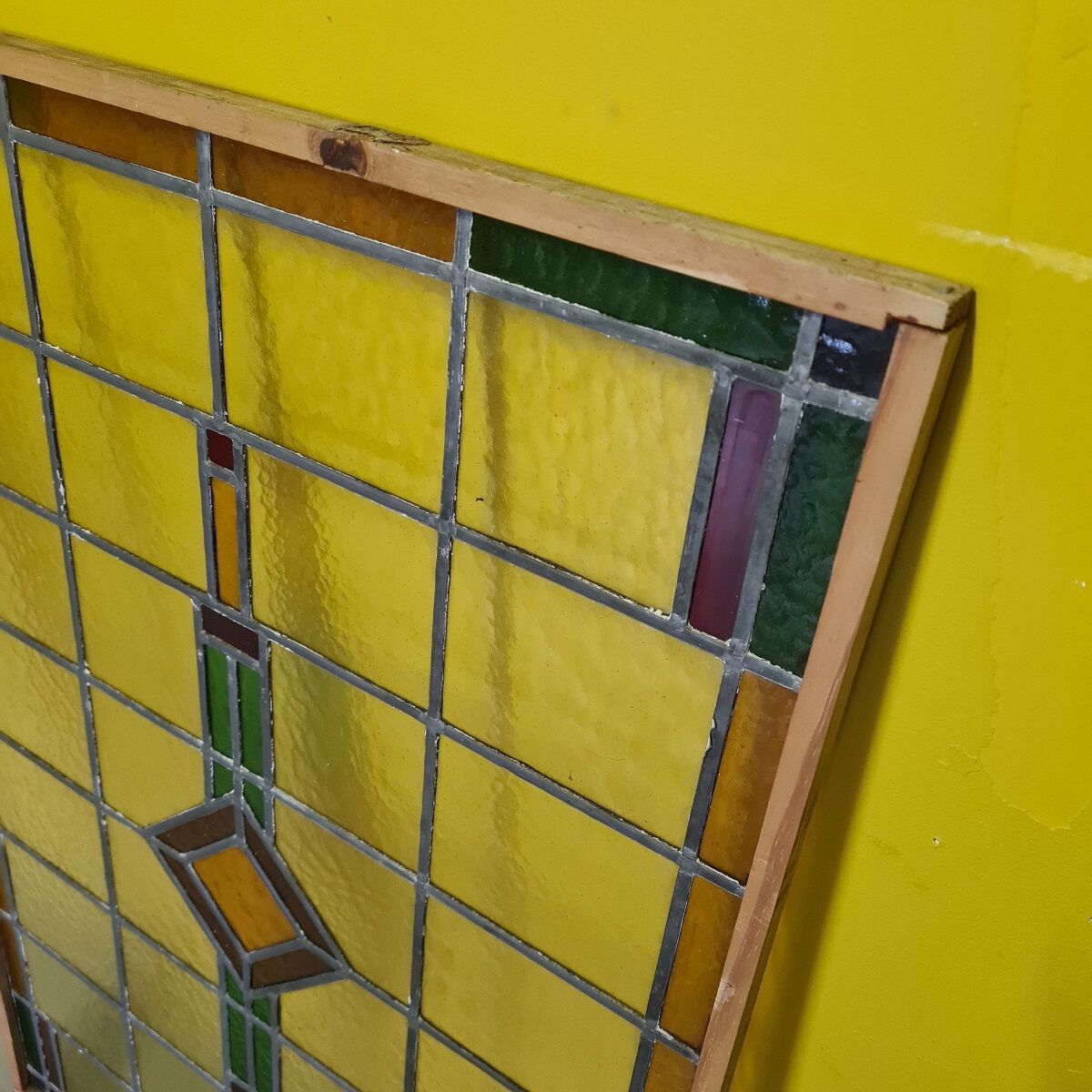 Dutch art deco stained glass window