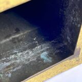 Art Deco geometric vase in gilded brass