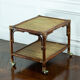 Paires de tables basses en rotin et osier
