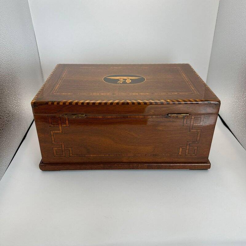 Biedermeier Box in Walnut on Oak, South Germany, 1850