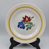 Lot 10 dessert plates digoin sarreguemines model dunkirk floral decoration