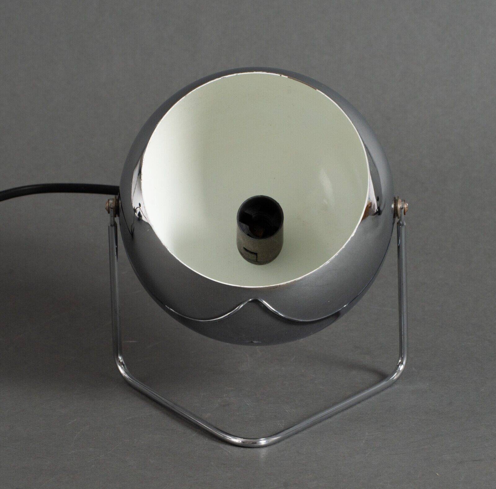 1970 lamp in chrome metal with tubular base