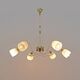 Ercole barovier art dèco italian murano glass and brass chandelier, 1935s