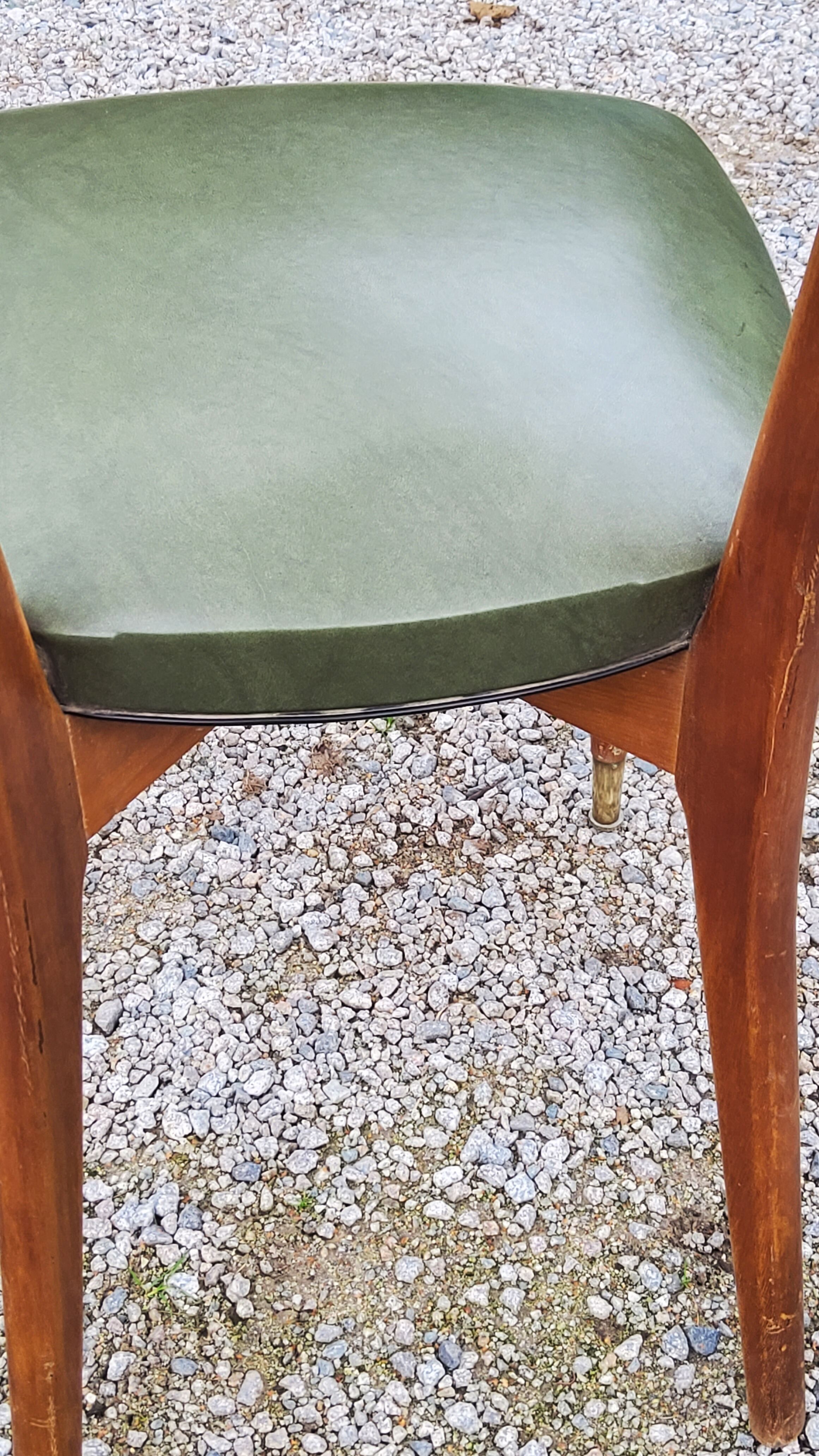 Pair of 50's Scandinavian style mahogany chairs
