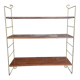 Wall shelves style metal string imitation wood 60- 70s