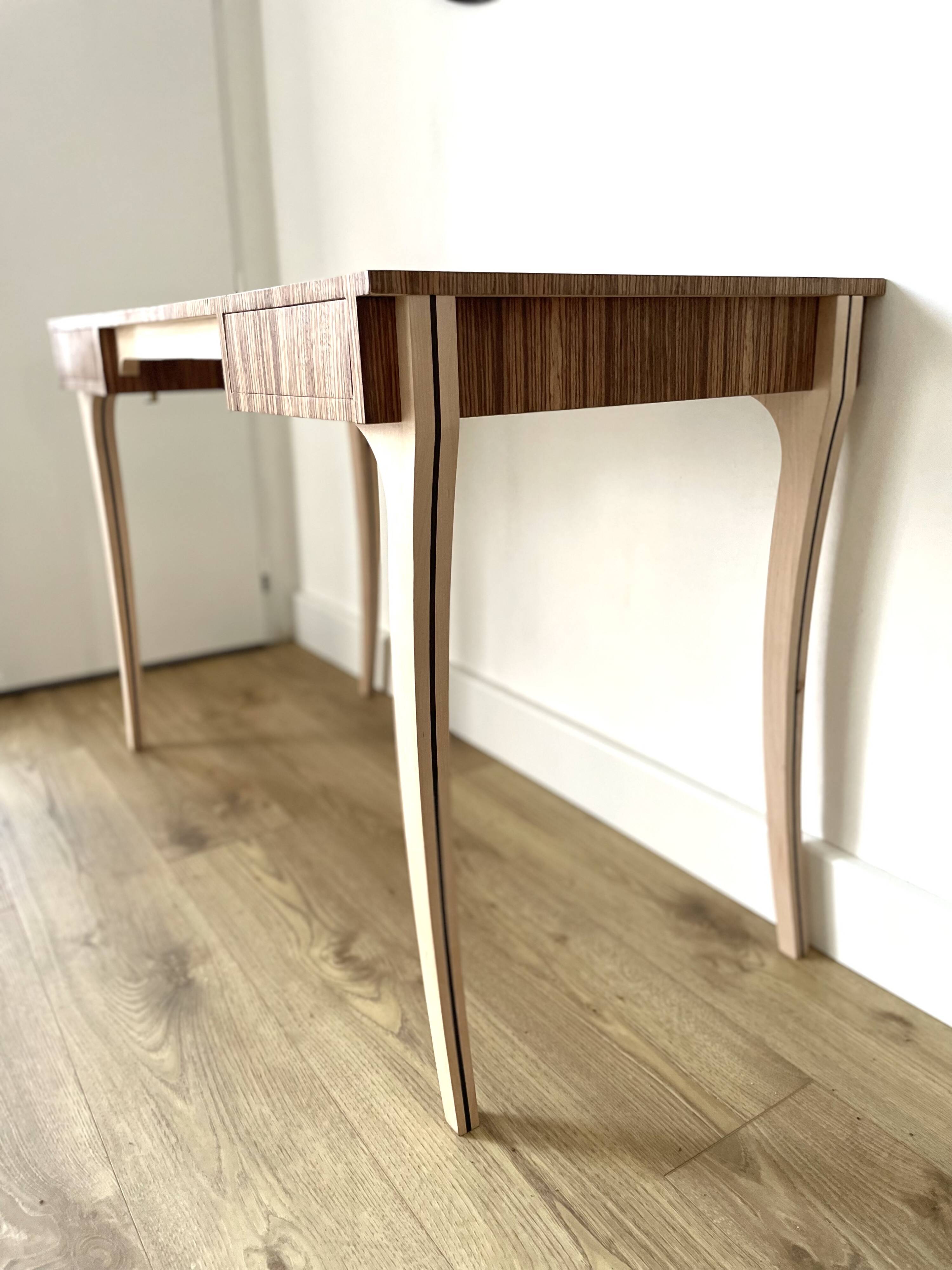 Zebrano marquetry desk