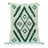 Handmade traditional beni ourain rug with green patterns 150/250 cm