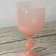 Goblet, stemmed glass in pink opaline, Portieux