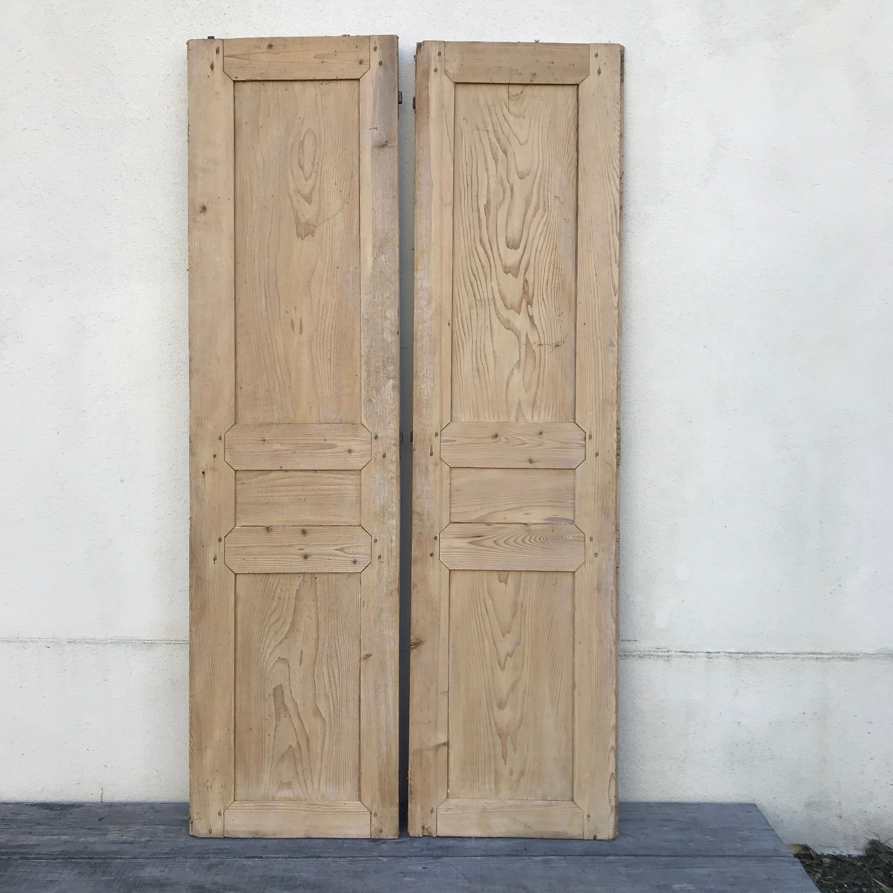 Paire de portes de placard vintage