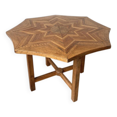 Table d’appoint marquetée 19ème