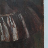Huile sur toile portrait jeune fille