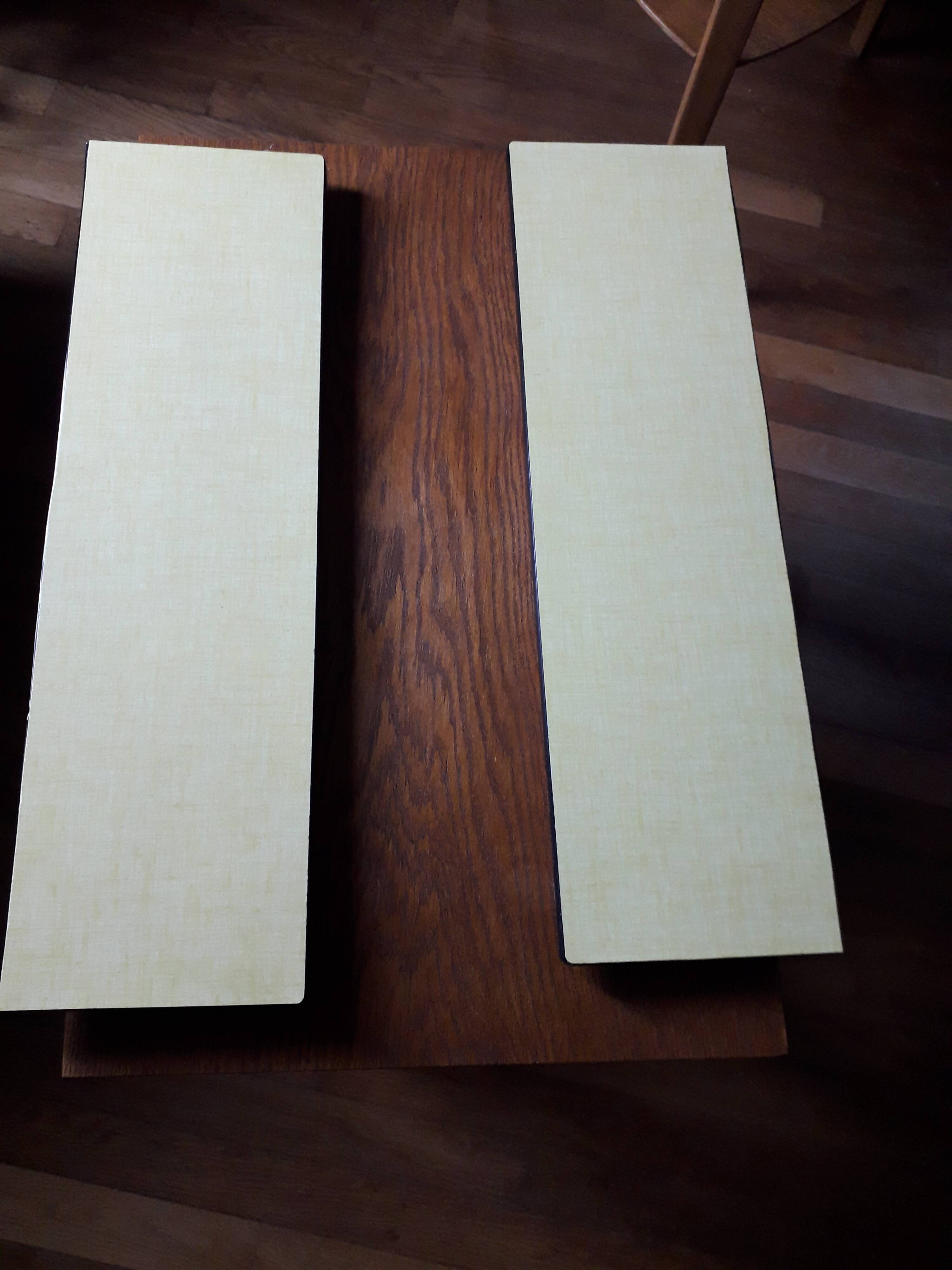 Pair tablets formica yellow vintage