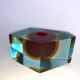 Single-flower vase Sommerso Murano design Luigi Mandruzzato, 60s