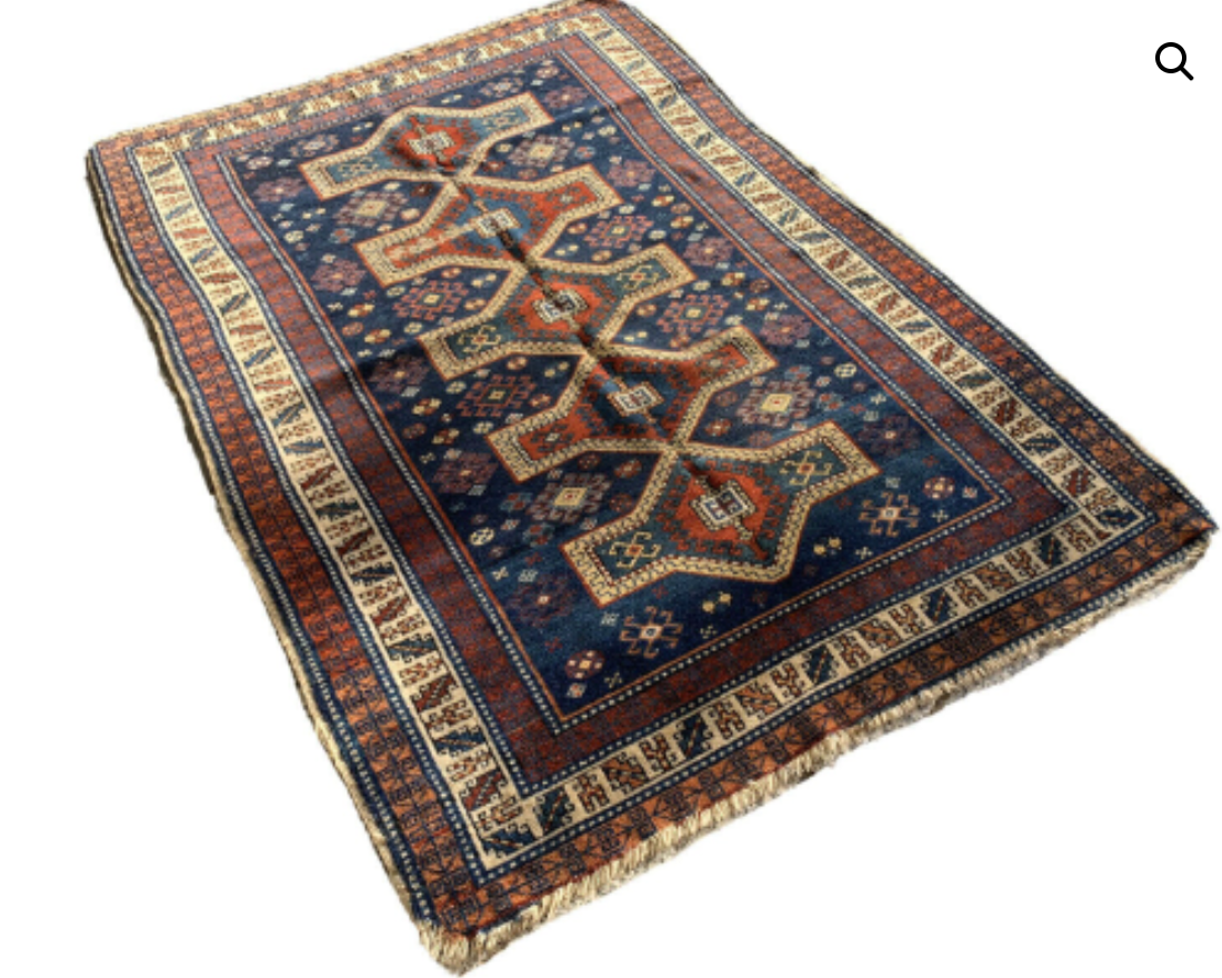 Ancient Caucasian carpet 140x100cm