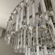 Large crystal chandelier with cascade of pendants from the 60s and 70s